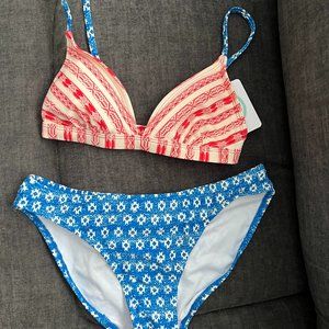 CUTE Red, White, and Blue swim set